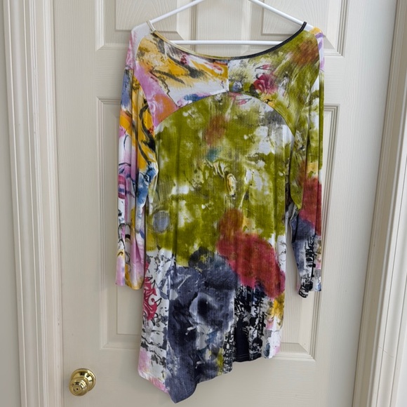 Parsley and Sage Colorful Abstract Print Women's Top M - Picture 3 of 4